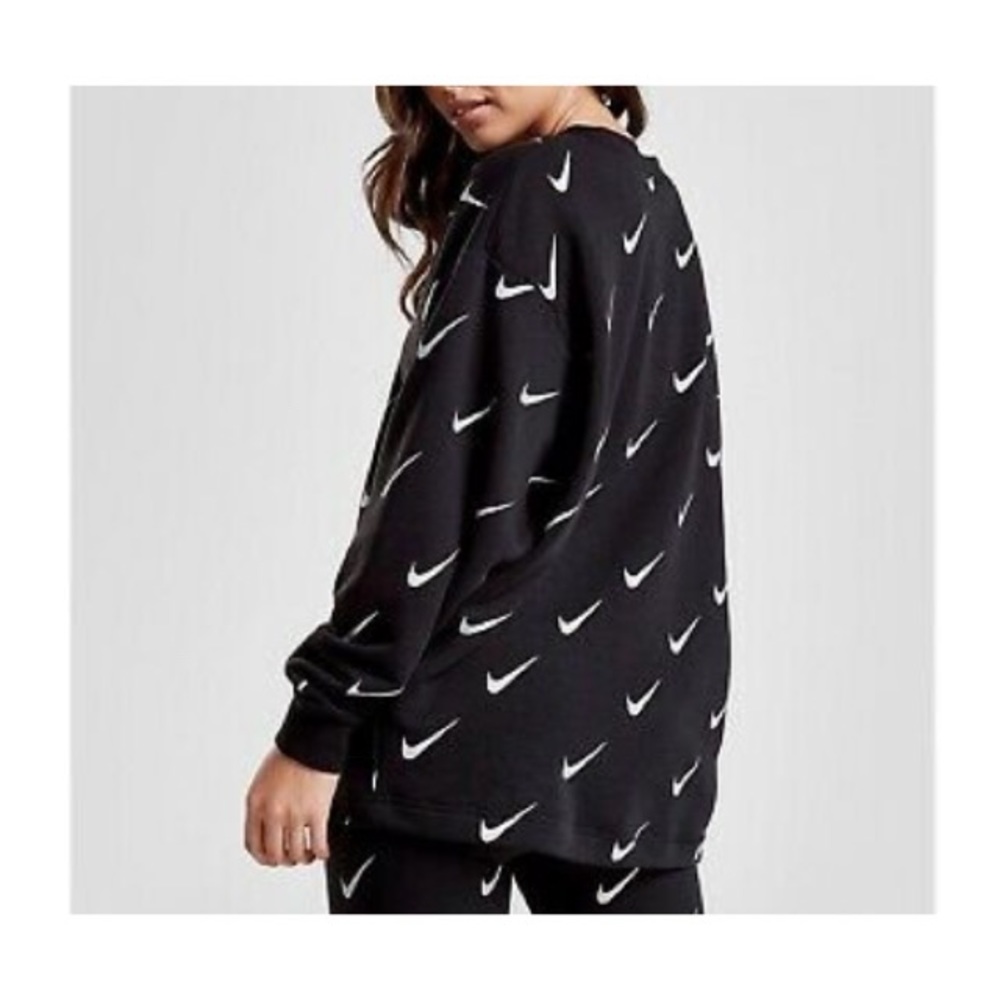 Nike Womens Rally Print Metallic Crewneck Sweatshirt ✔️